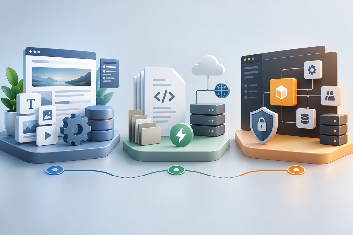 WordPress, sito statico o CMS proprietario: differenze, vantaggi e costi