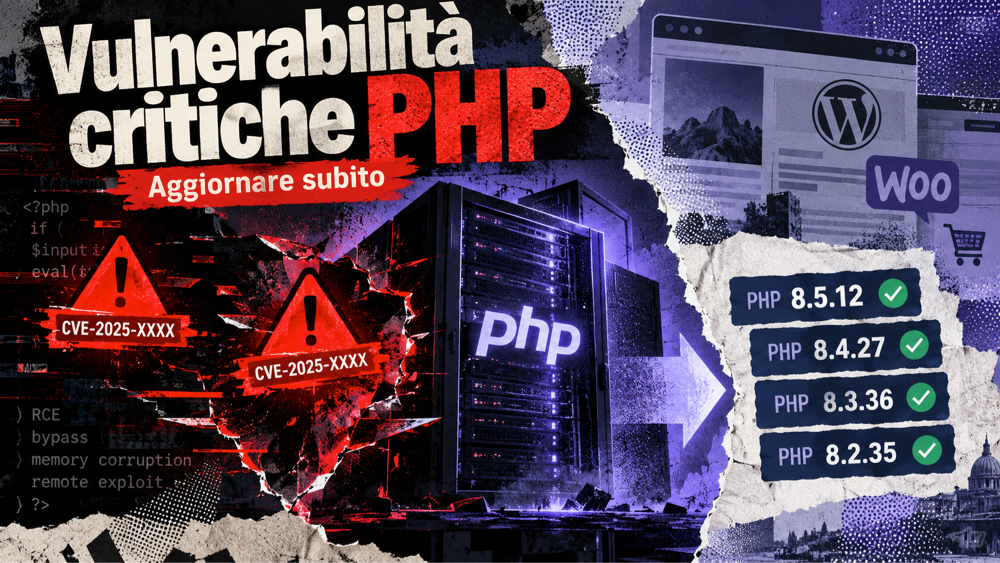 Vulnerabilità PHP critiche RCE: versioni da aggiornare subito